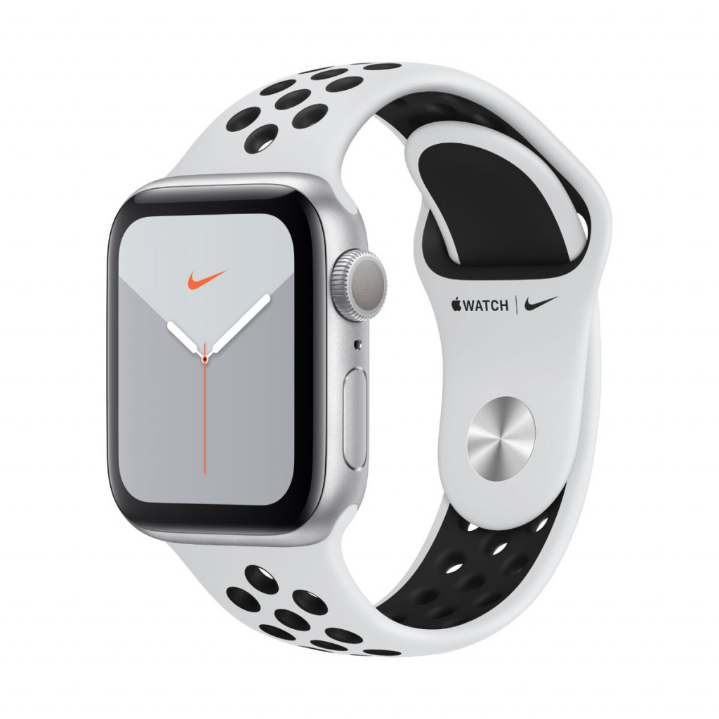 Apple Watch Nike Series 5 GPS 40 mm – Aluminium i Sølv med Platinum