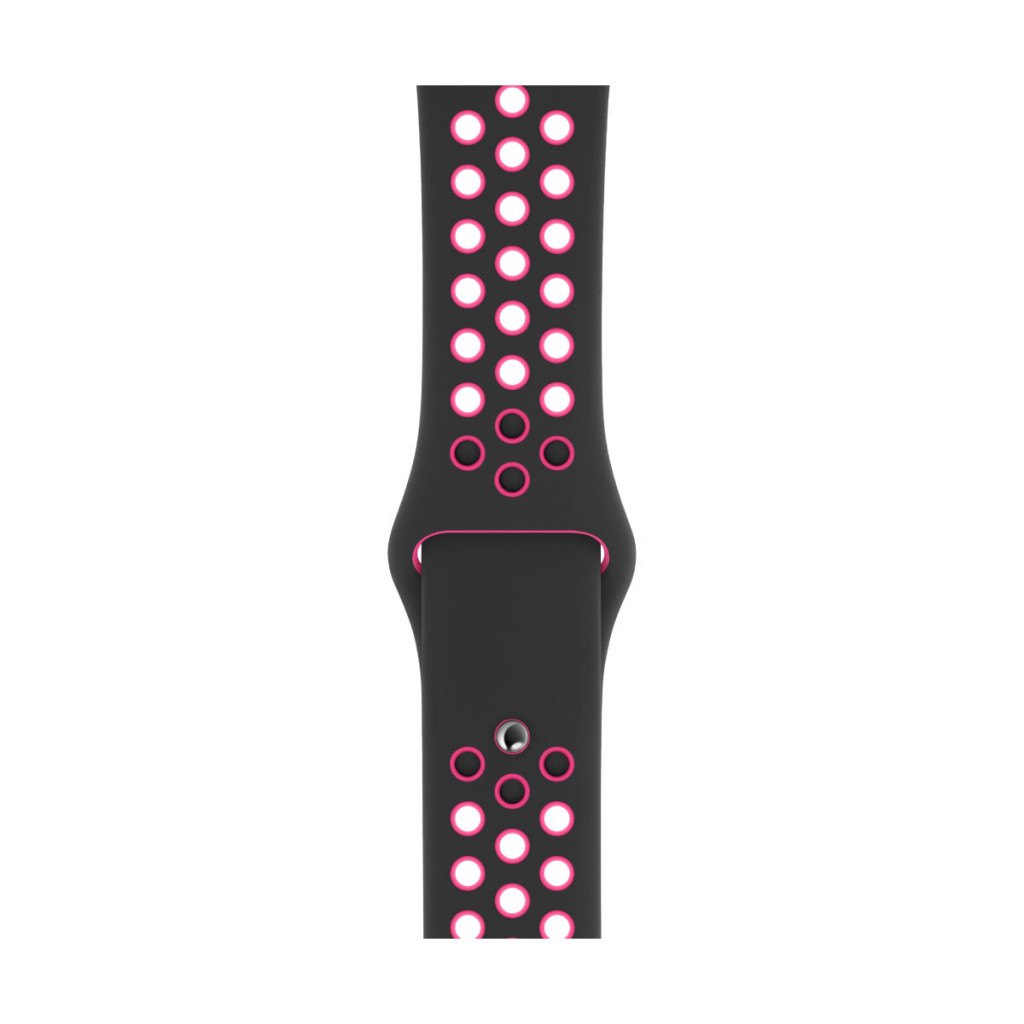 pink and black nike apple watch band