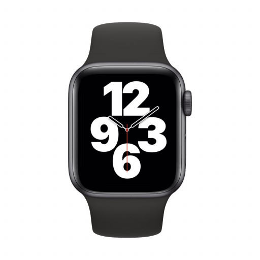 Apple Watch SE GPS 40 mm – Aluminium i Stellargrå med Svart Sport Band
