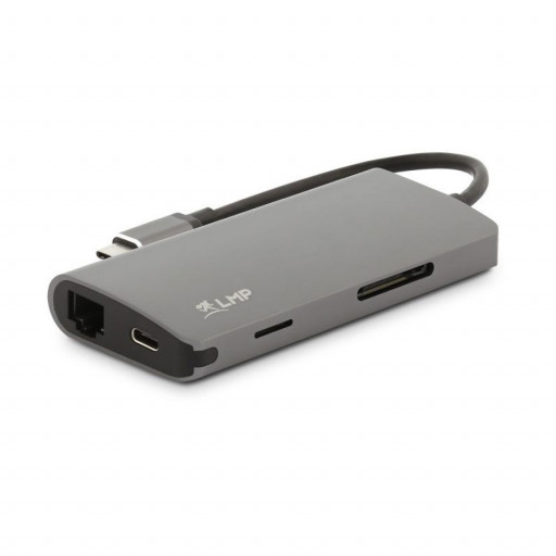 LMP USB-C mini dock HDMI/Ethernet/SD/3xUSB/USB-C - Space Grey