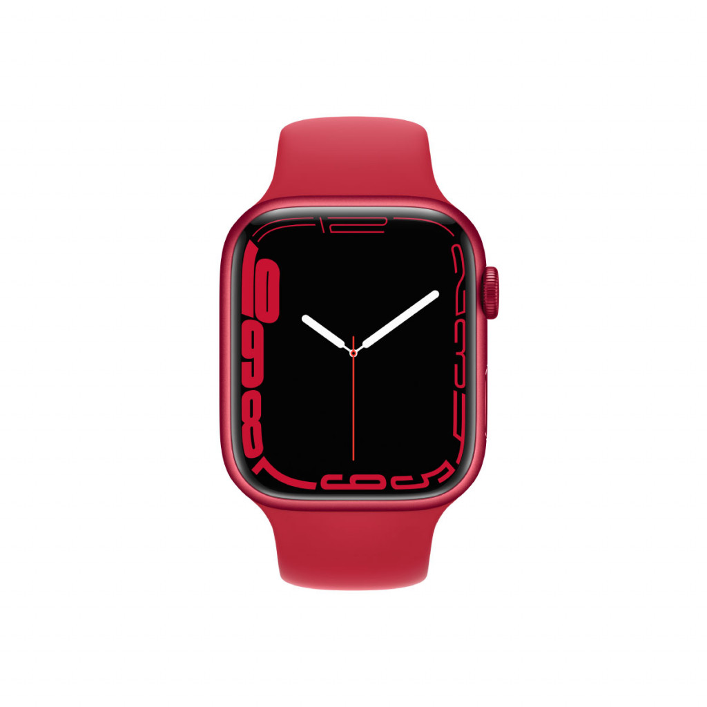 Apple Watch Series 7 GPS 45 mm – Aluminium i (PRODUCT)RED med (PRODUCT)RED Sport Band
