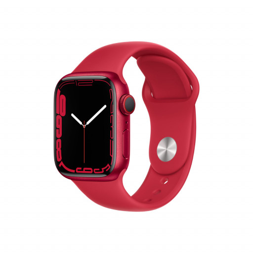 Apple Watch Series 7 Cellular 41 mm – Aluminium I (PRODUCT)RED med (PRODUCT)RED Sport Band