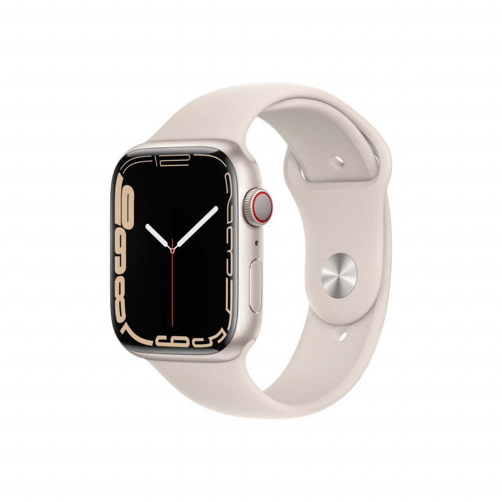 Apple Watch Series 7 Cellular 45 mm – Aluminium i Stjerneskinn med Stjerneskinn Sport Band