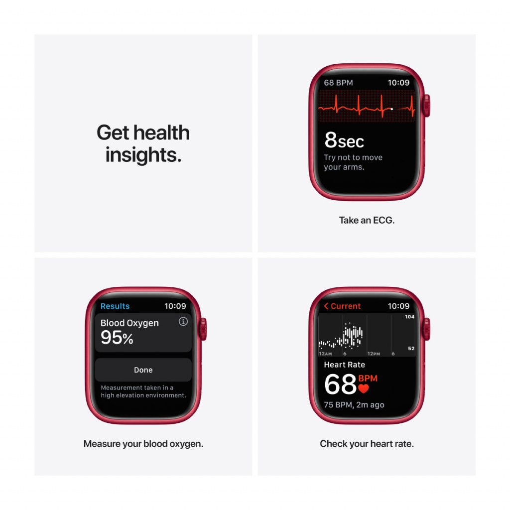 Apple Watch Series 7 Cellular 45 mm – Aluminium i (PRRODUCT)RED med (PRODUCT)RED Sport Band