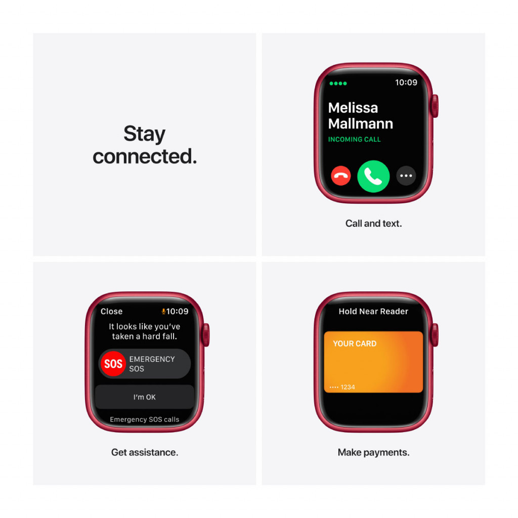 Apple Watch Series 7 Cellular 45 mm – Aluminium i (PRRODUCT)RED med (PRODUCT)RED Sport Band
