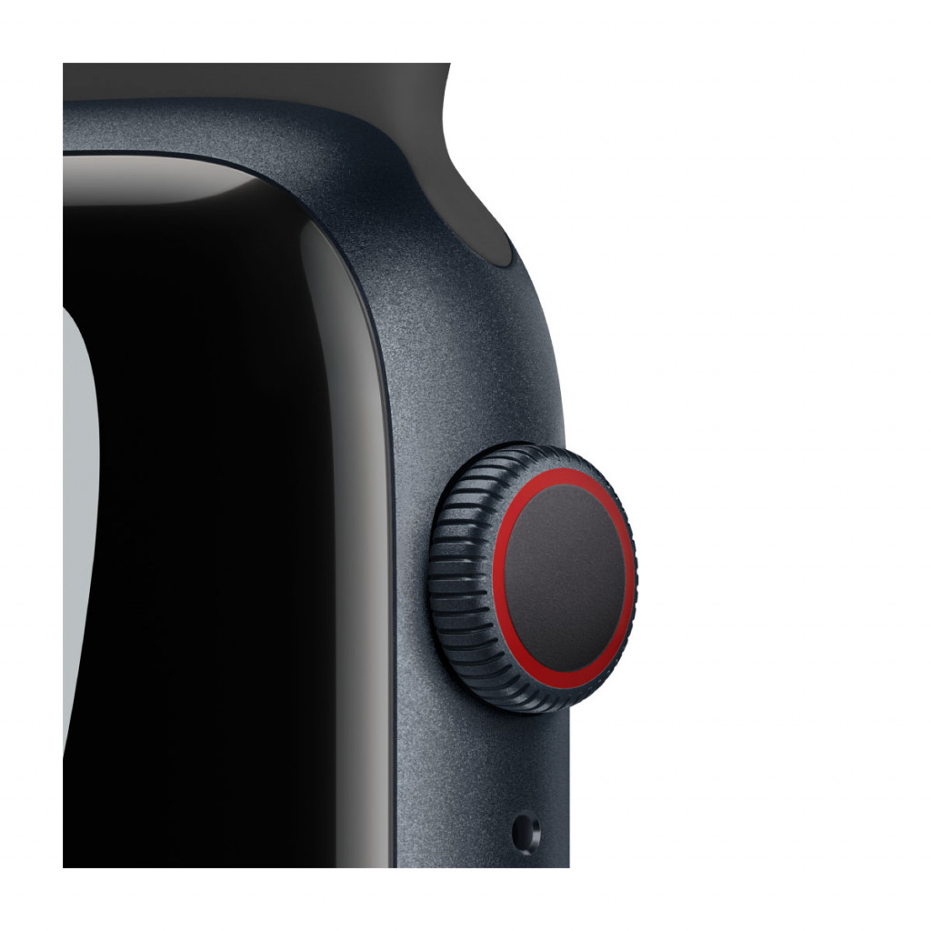 Apple Watch Nike Series 7 Cellular 45 mm – Aluminium i Midnatt med Anthracite/Black Sport Band