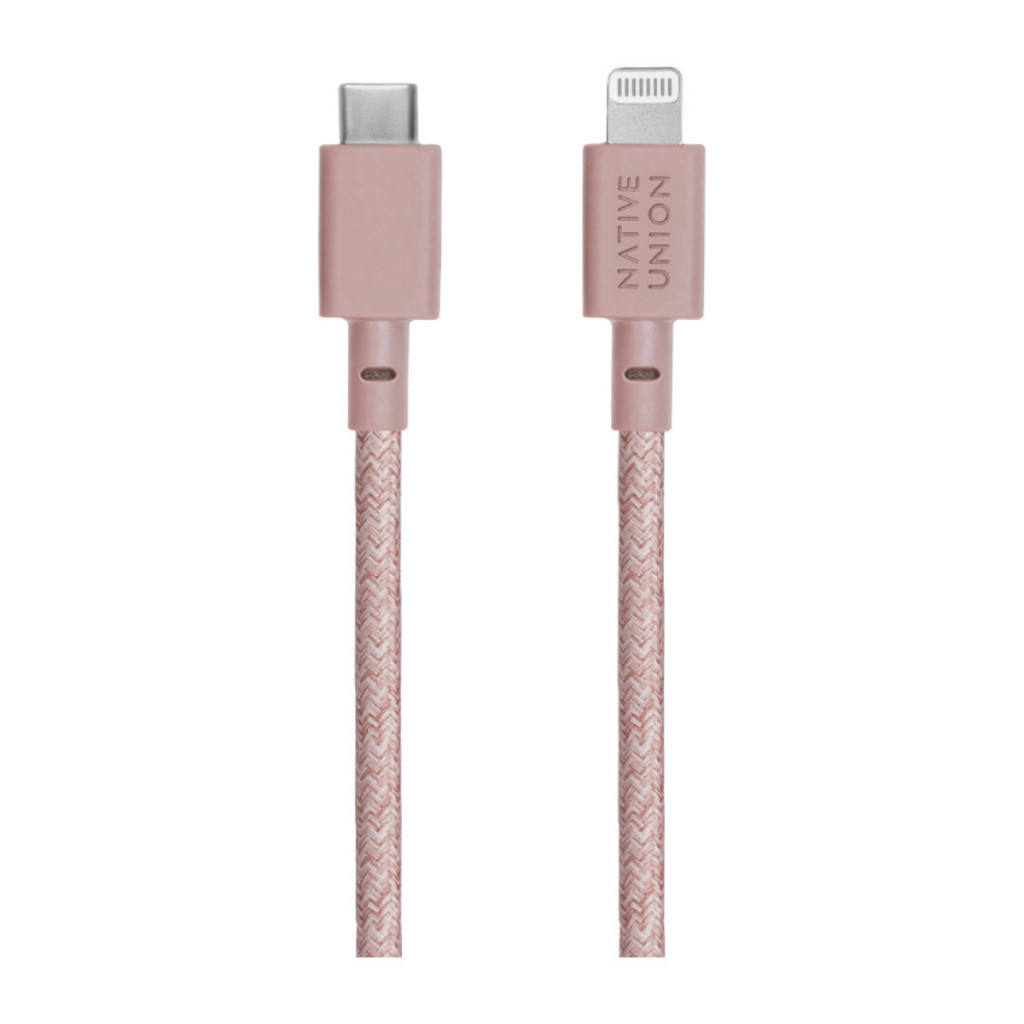 Native Union Belt Cable XL USB-C til Lightning 3m – Rose