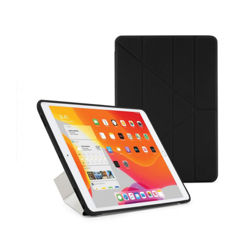 Pipetto Origami cover med TPU-bakside for iPad 10.2-tommer - Svart