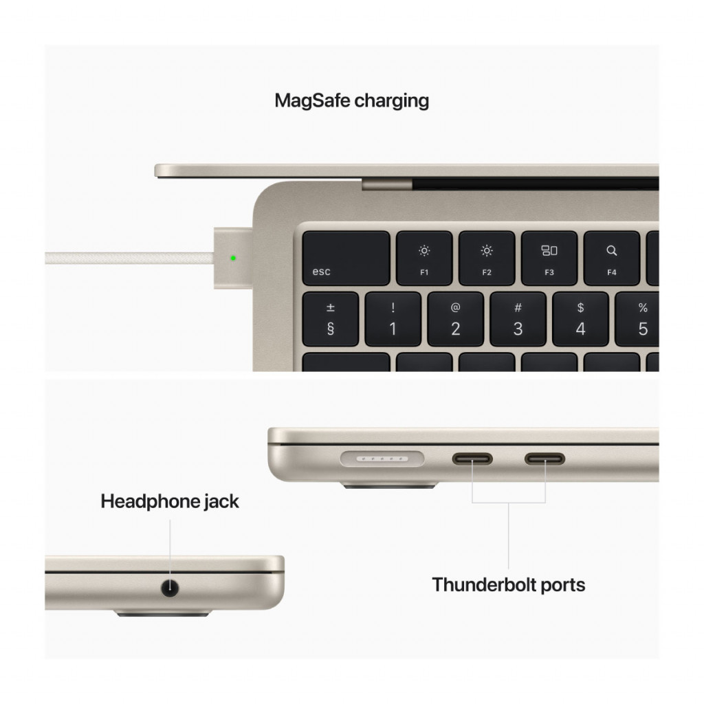 MacBook Air 13-tommer M2 256GB Stjerneskinn