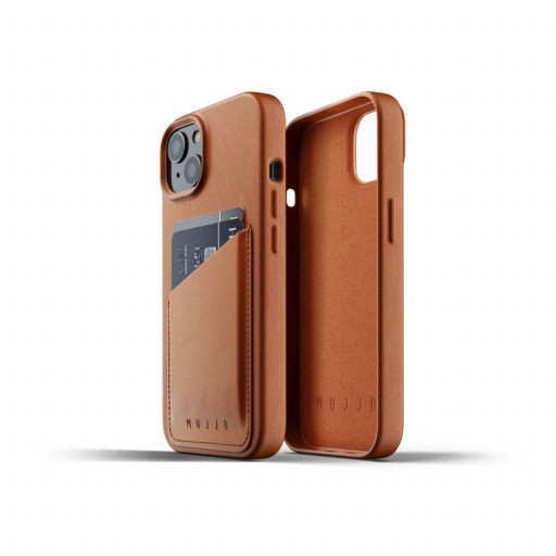 Mujjo Full Leather Wallet for iPhone 13 – Tan