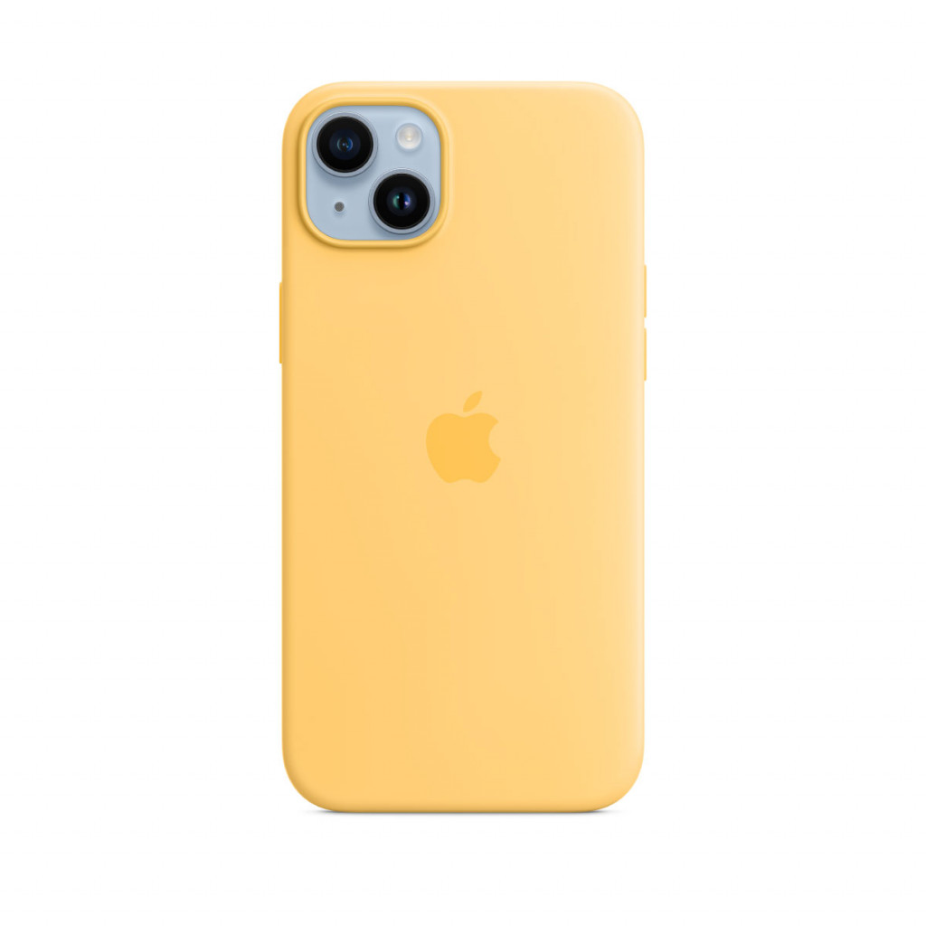 Apple Silikondeksel med MagSafe til iPhone 14 Plus – Solglød
