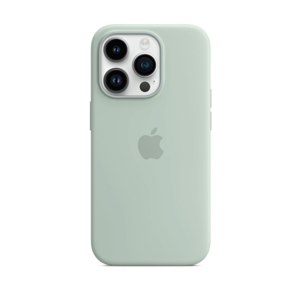 Apple Silikondeksel med MagSafe til iPhone 14 Pro – Sølvrosett