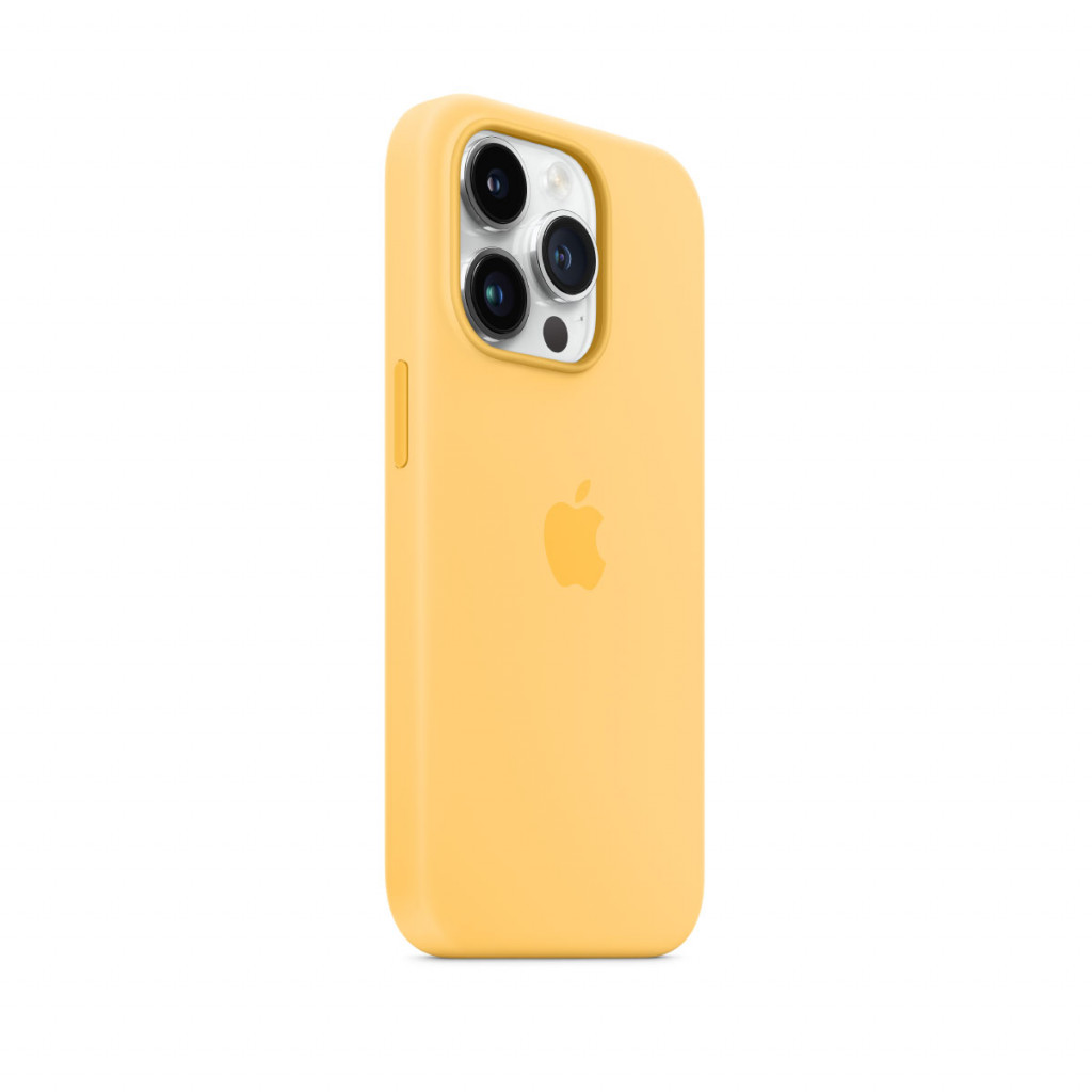 Apple Silikondeksel med MagSafe til iPhone 14 Pro – Solglød