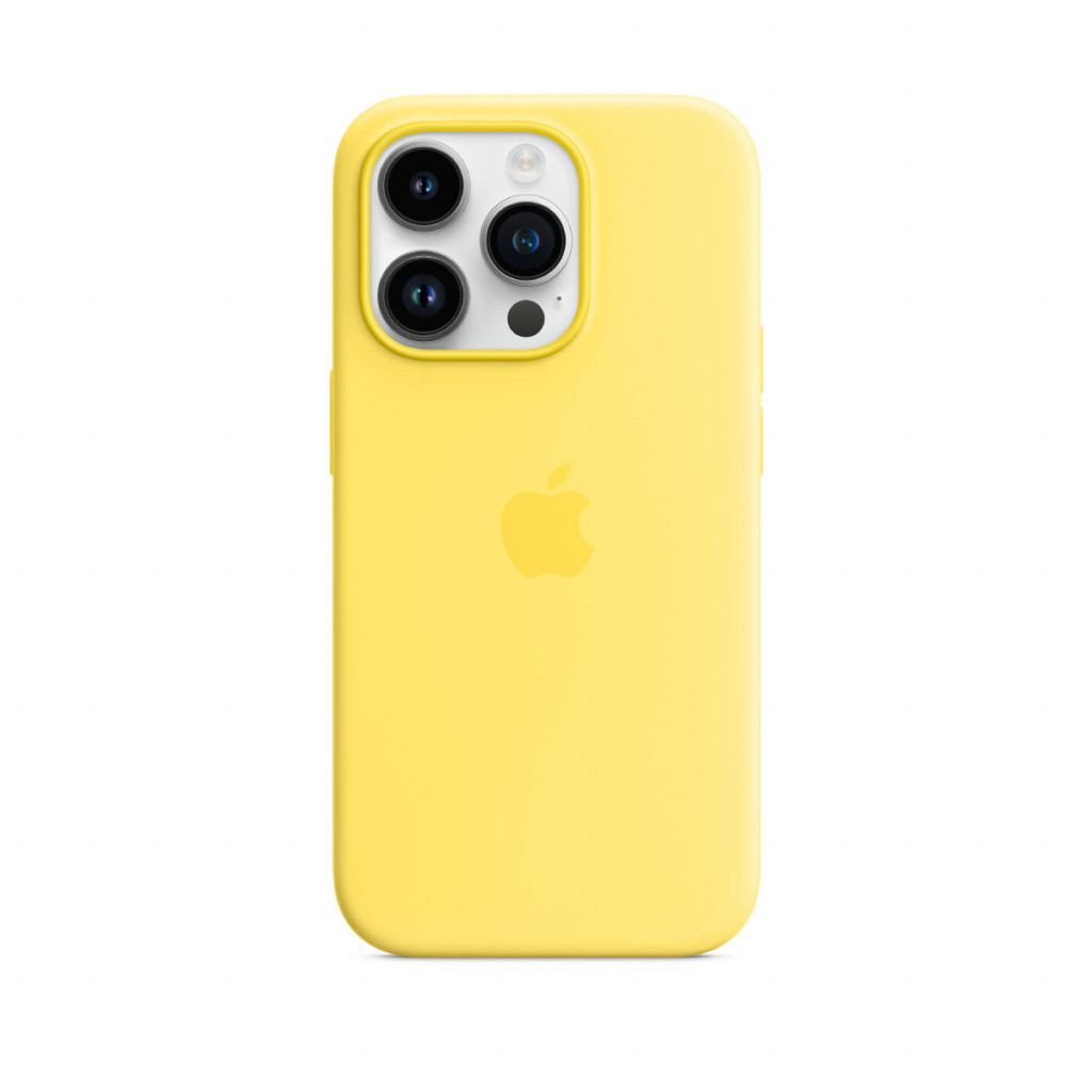 Apple Silikondeksel med MagSafe til iPhone 14 Pro – Kanarigul